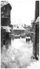 Market Street in snow, winter of 1947.