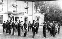 North Walsham's Salvation Army Band outside The Oaks