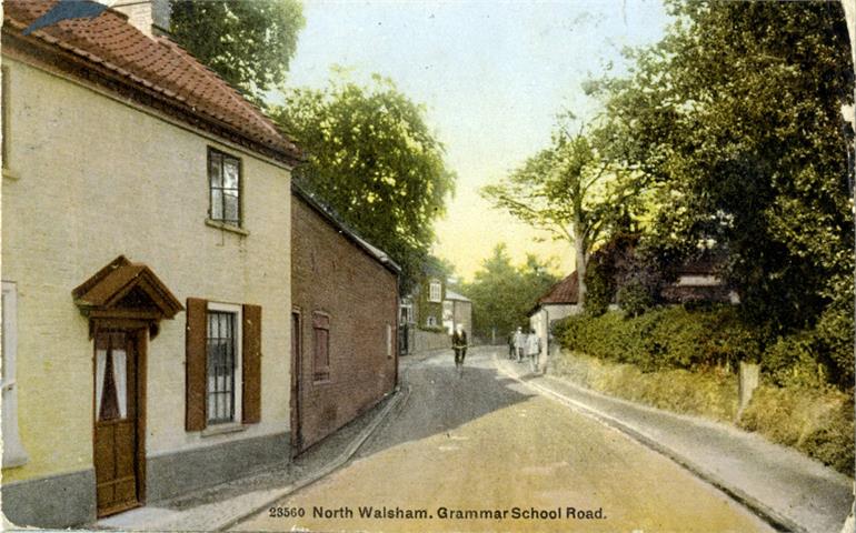 Photograph. Grammar School Road, North Walsham. (North Walsham Archive).