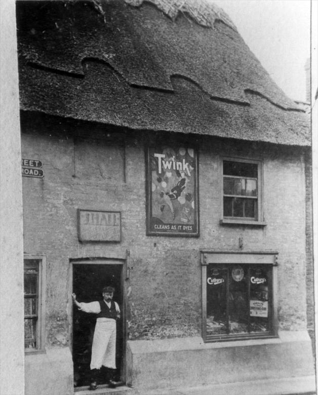 Photograph. Jack (Jack) Hall, Fruiterer and Florist. 1 Nelson Street, North Walsham. (now Mundesley road). (North Walsham Archive).