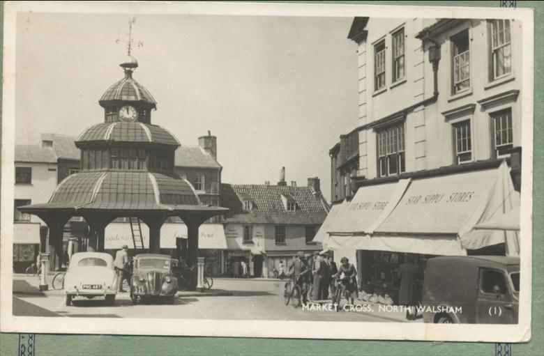 Photograph. Market Place North Walsham about 1950. (North Walsham Archive).