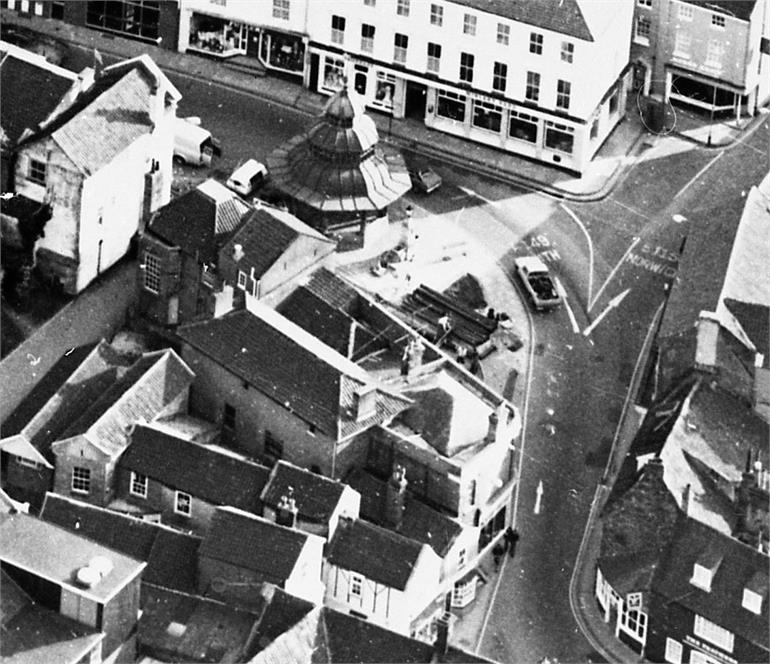 Photograph. North Walsham Town Centre aerial view (North Walsham Archive).