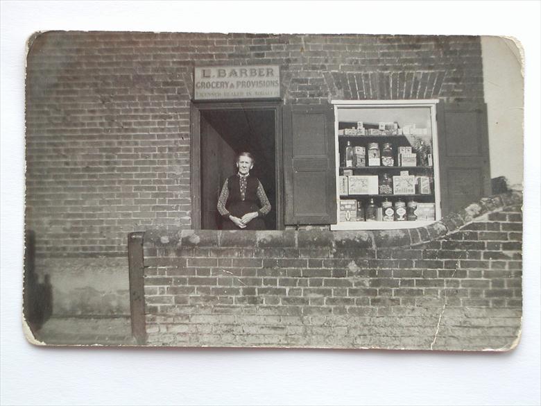 Photograph. Swafield Shop, Mrs Laura Elizabeth Barber (North Walsham Archive).