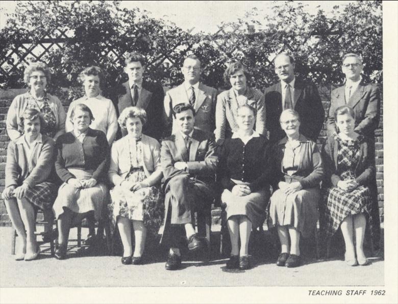 Photograph. Teaching Staff, Manor Road Primary School 1962. (North Walsham Archive).