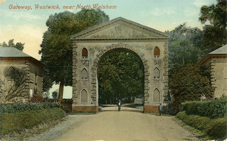 Photograph. Westwick Arch - postcard. (North Walsham Archive).