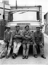 The North Walsham Dust Cart Crew posing at the top of Vicarage Street