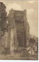 Parish church of North Walsham, showing the ruined tower.