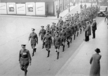 Paston Cadets in North Walsham Market Place c1930. Major Pickford leading.
