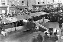 Sopwith Camel in North Walsham Market Place. Promotion of War Bonds sales