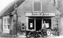 Stephen Hewitt, Butcher, outside his new shop, Mundesley Road, North Walsham.