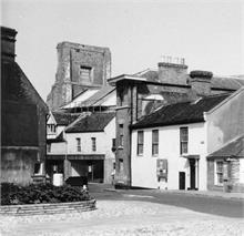 Top of North Walsham Market Place and Church Street c1960.