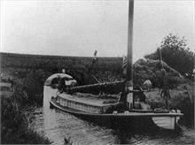 Wherry shooting Swafield Bridge on the North Walsham-Dilham Canal. Ling collection