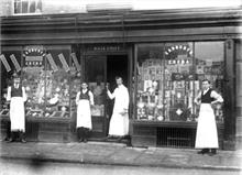 William Alexander LeGrice, Grocer, Church Street, North Walsham. Staff on parade.