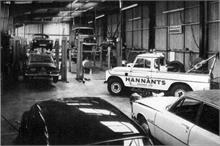 Workshop interior at Hannant's Garage, Bacton Road.