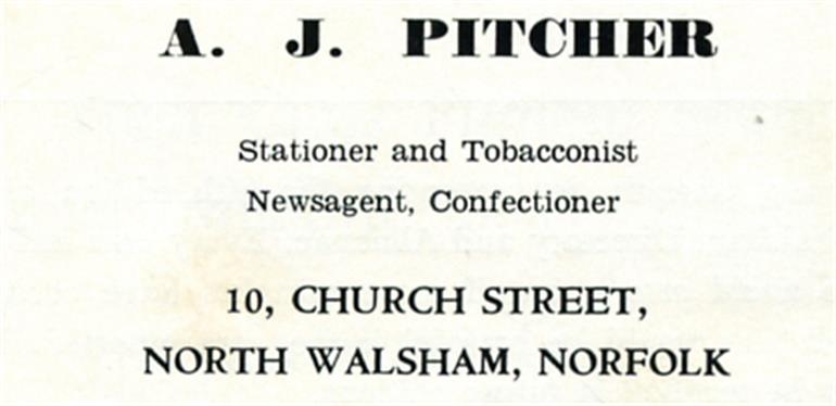 Photograph. A. J. Pitcher (North Walsham Archive).