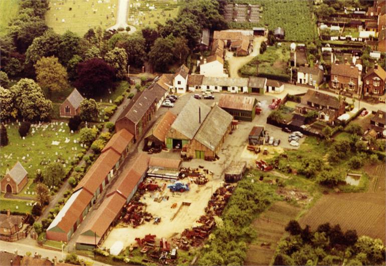 Photograph. Aerial photo of F Randell & Co., St Nicholas works. (North Walsham Archive).