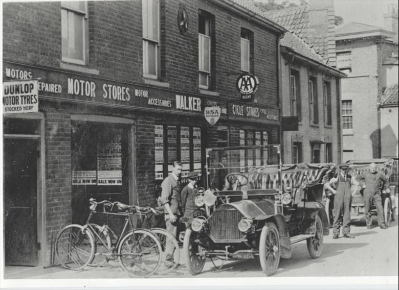 Photograph. Albert Walker's Garage (North Walsham Archive).