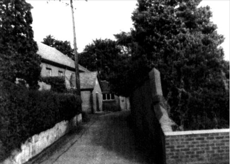 Photograph. Bank Loke showing the Corn Hall, built in 1848 for 900 , served as a Public Hall.until used by Ladbrookes Engineering Apr 7th. 1947 until Feb 1967 (North Walsham Archive).