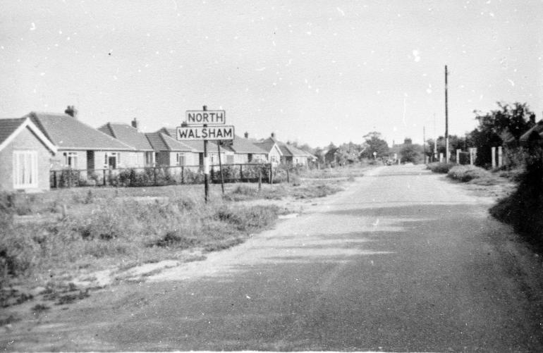 Photograph. Bradfield Road, North Walsham (North Walsham Archive).