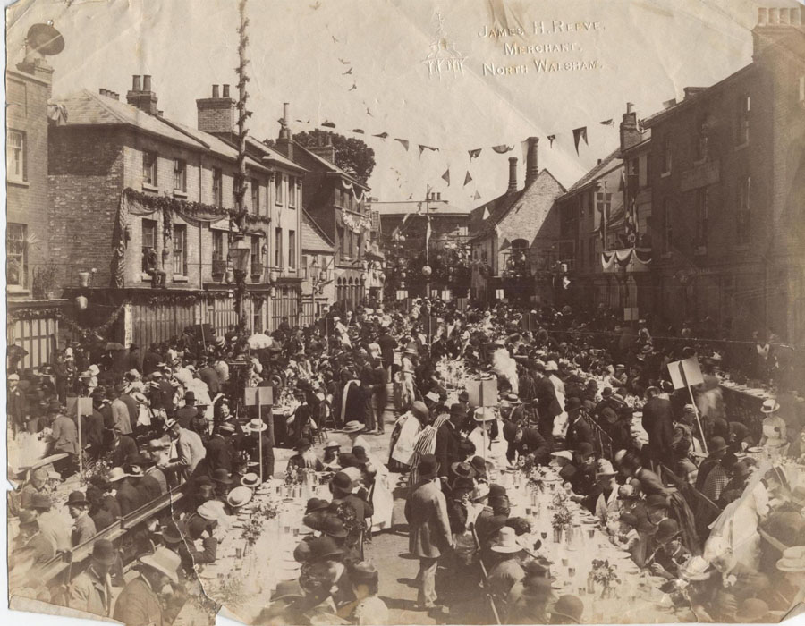 Photograph. Celebrations for the Golden Jubilee of Queen Victoria in 1887. (North Walsham Archive).