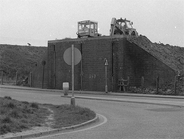 Photograph. Construction of North Walsham By-Pass 1976 (North Walsham Archive).