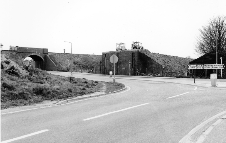 Photograph. Construction of North Walsham By-Pass 1976 (North Walsham Archive).