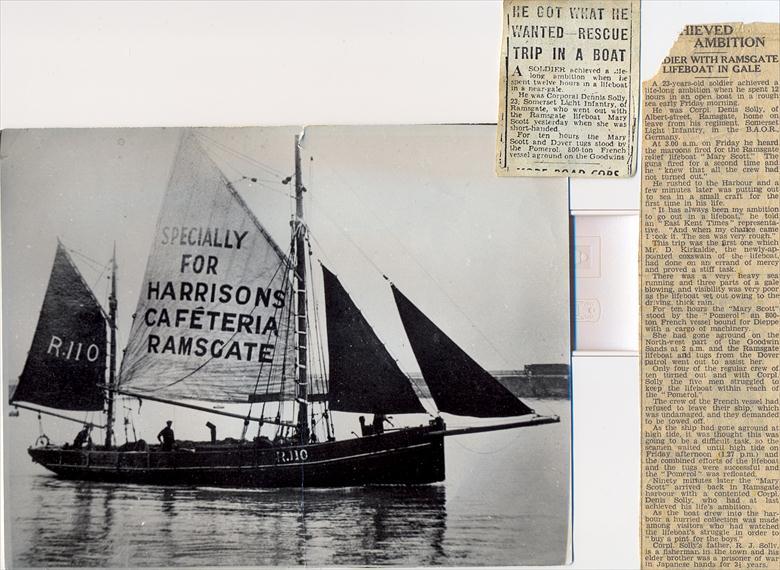 Photograph. Denis Solly was a lifeboat volunteer while he was on leave (North Walsham Archive).