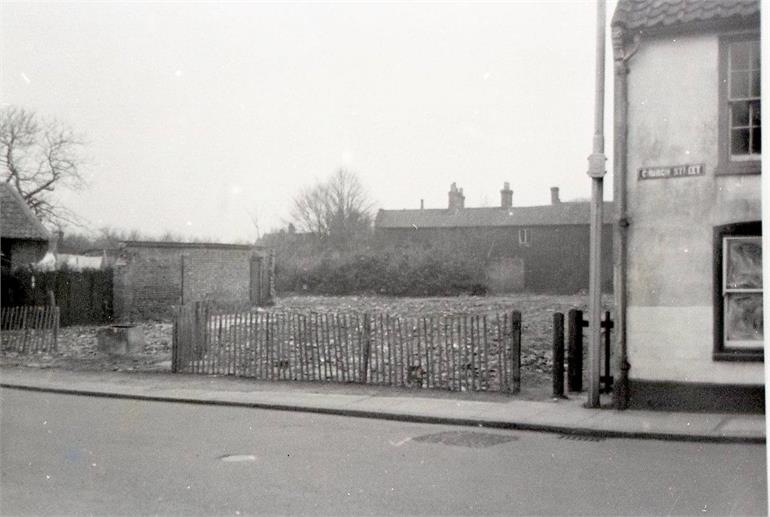 Photograph. Dog Yard after demolition (North Walsham Archive).