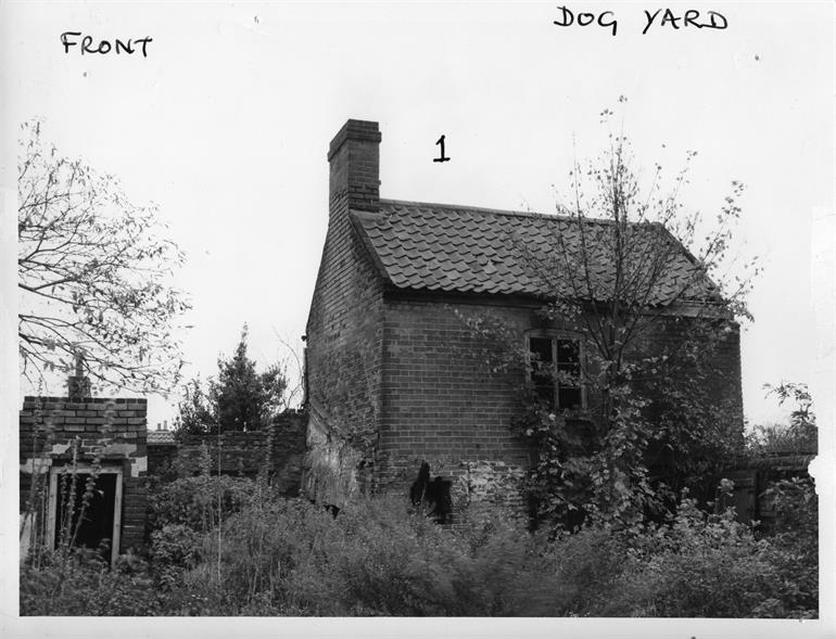 Photograph. Dog Yard, North Walsham. 3rd November 1960. (North Walsham Archive).