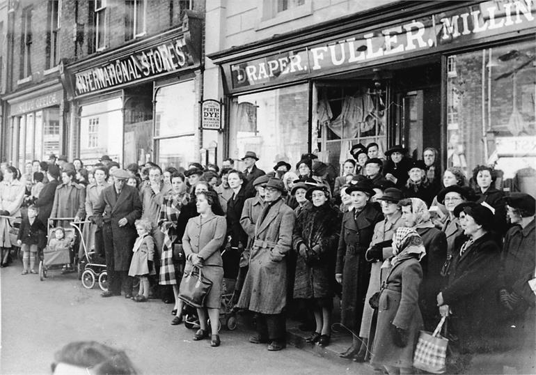 Photograph. Event in North Walsham Market Place (North Walsham Archive).