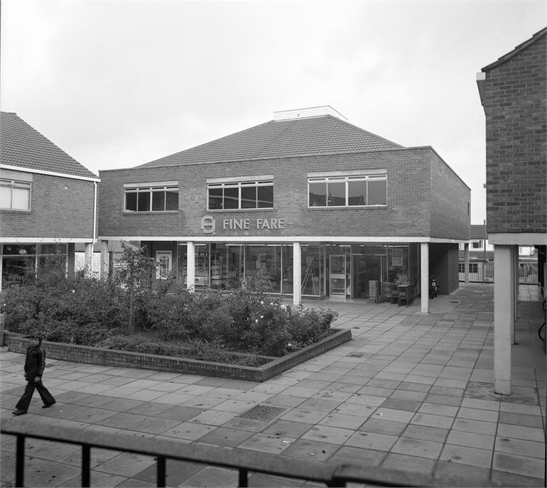 Photograph. Fine Fare Supermarket in North Walsham Shopping Precinct. (North Walsham Archive).