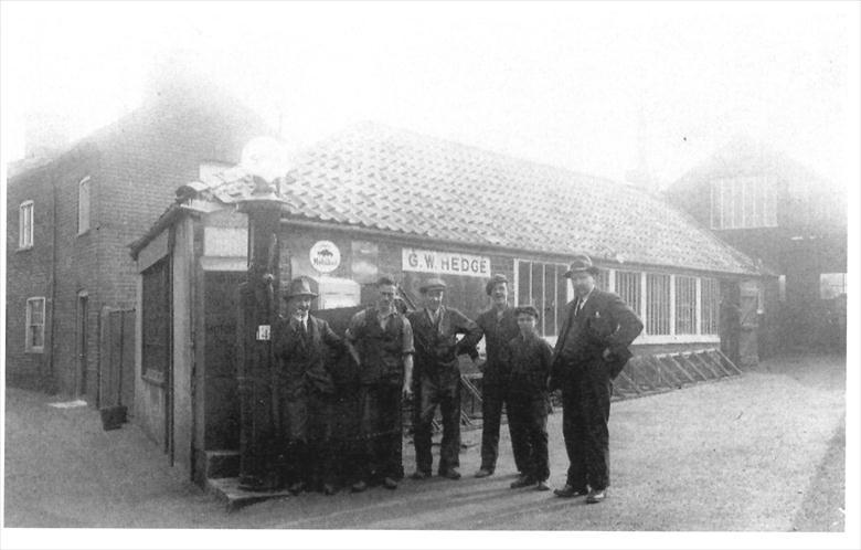 Photograph. George William Hedge, Motor Engineer, Cycle & Wireless Agent, Mundesley Road, North Walsham (North Walsham Archive).