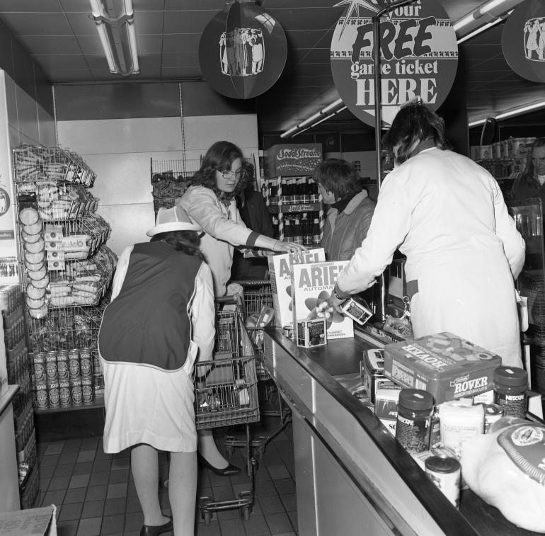 Photograph. International Stores Trolley Dash (North Walsham Archive).