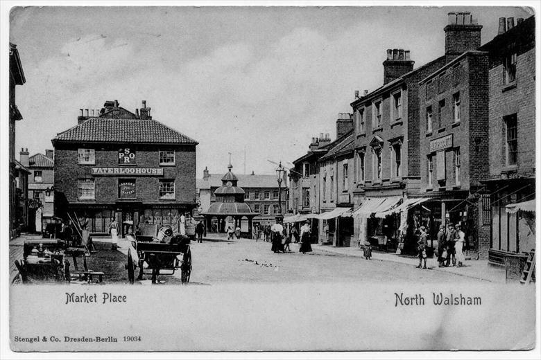 Photograph. Market Place, North Walsham, looking west (North Walsham Archive).
