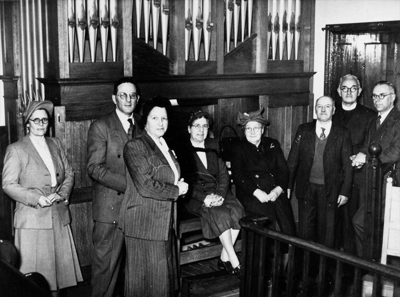 Photograph. Methodist Church, Grammar School Road, North Walsham - Dedication of new Organ (North Walsham Archive).