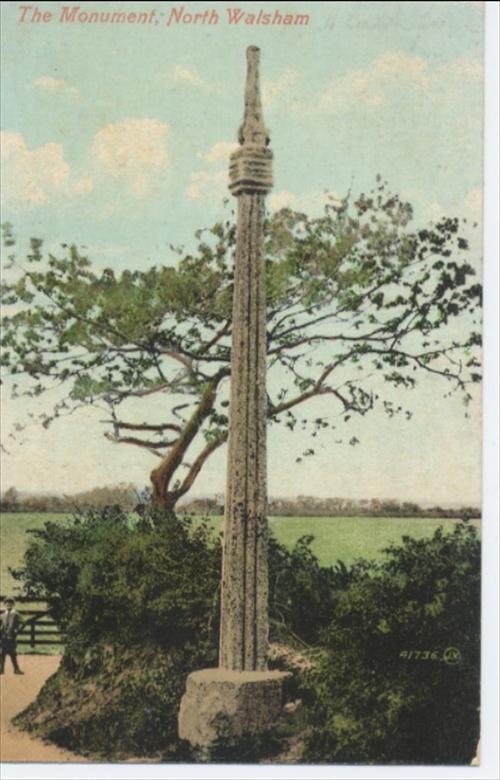 Photograph. The Monument North Walsham, marking the site of the Peasant's Rebellion, 1381. (North Walsham Archive).