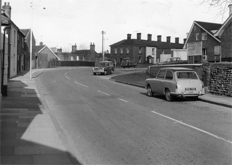 Photograph. Mundesley Road, North Walsham (North Walsham Archive).