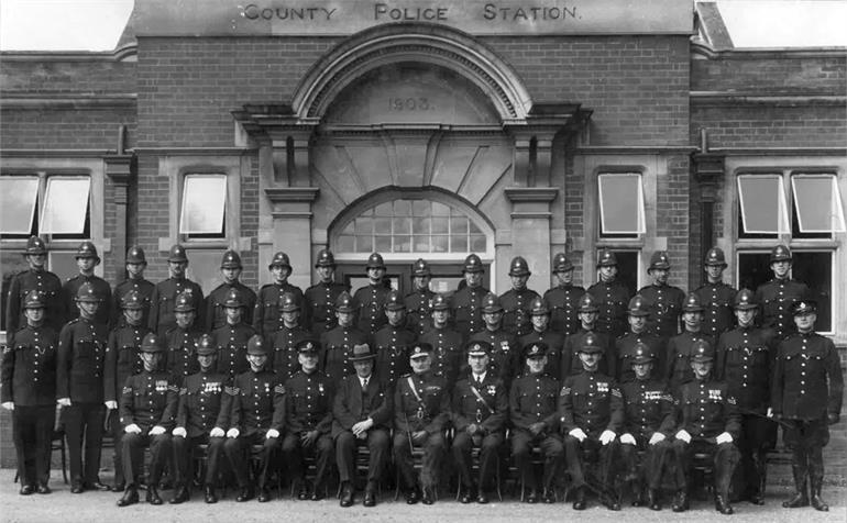 Photograph. Norfolk Constabulary North Walsham Division 1937. (North Walsham Archive).