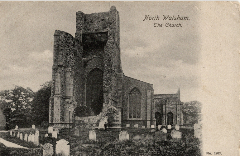 Photograph. North Walsham Church - 1915. (North Walsham Archive).