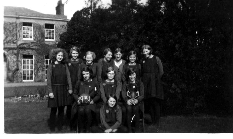 Photograph. North Walsham Girls' High School netball team 1931 (Contributed by Carol Needham) (North Walsham Archive).