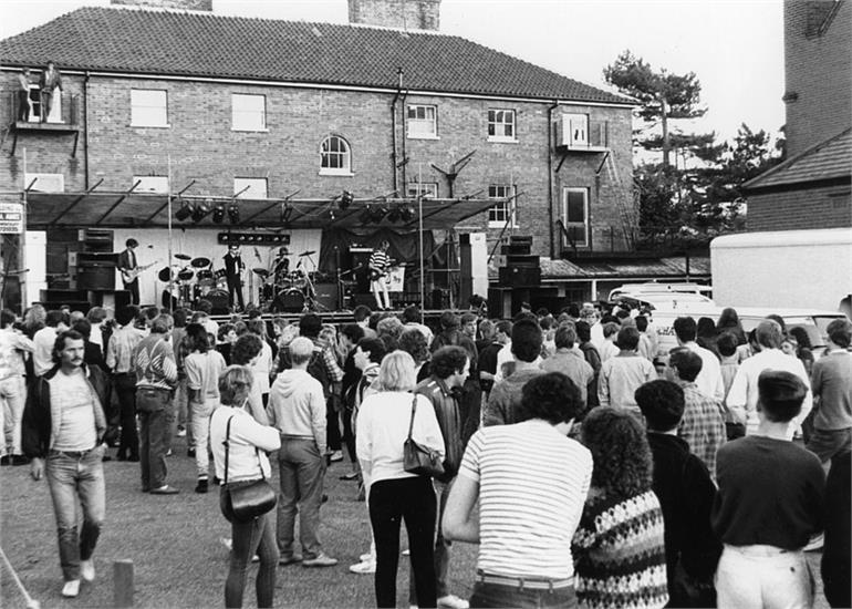 Photograph. North Walsham Live Aid at Paston College (North Walsham Archive).