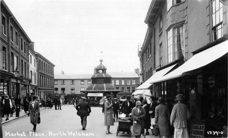 Photograph. North Walsham Market Cross 1930s (North Walsham Archive).