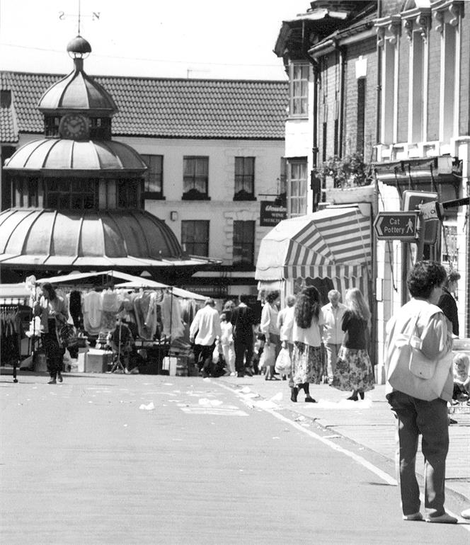 Photograph. North Walsham Market (North Walsham Archive).