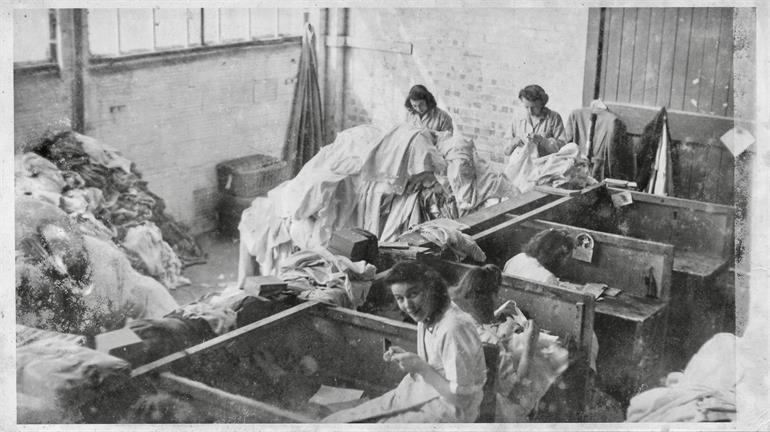 Photograph. North Walsham Steam Laundry in the 1950s (North Walsham Archive).