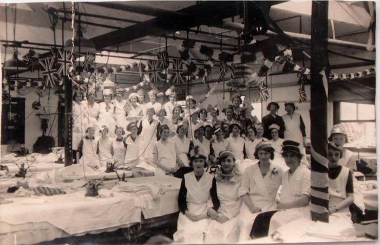 Photograph. North Walsham Steam Laundry staff, Coronation 1937 (North Walsham Archive).