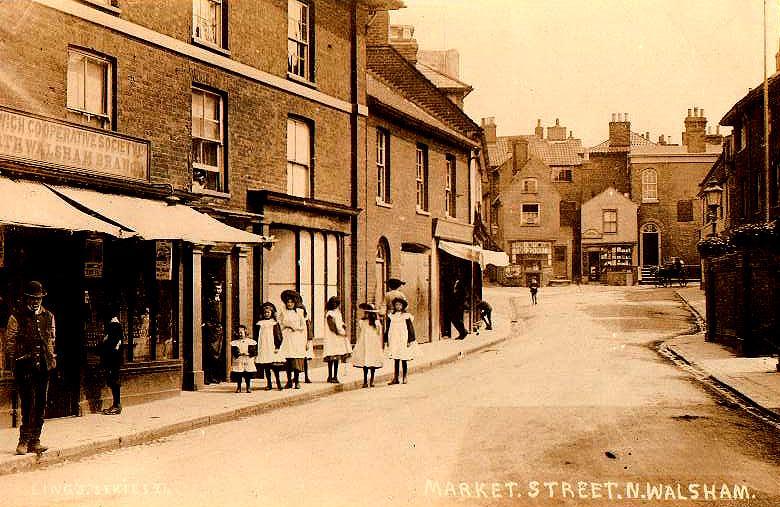 Photograph. Norwich Co-Operative Society,Market Street, North Walsham (North Walsham Archive).
