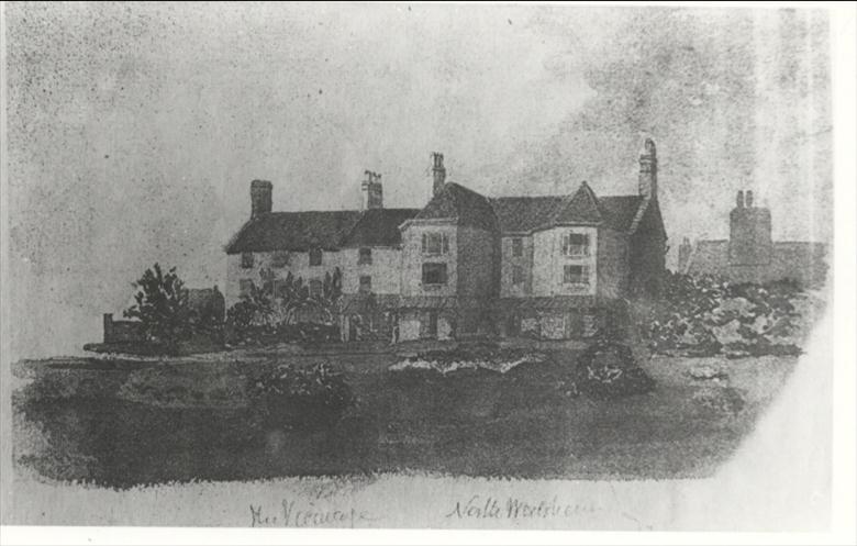 Photograph. The Old Vicarage, now four vertical apartments. (North Walsham Archive).