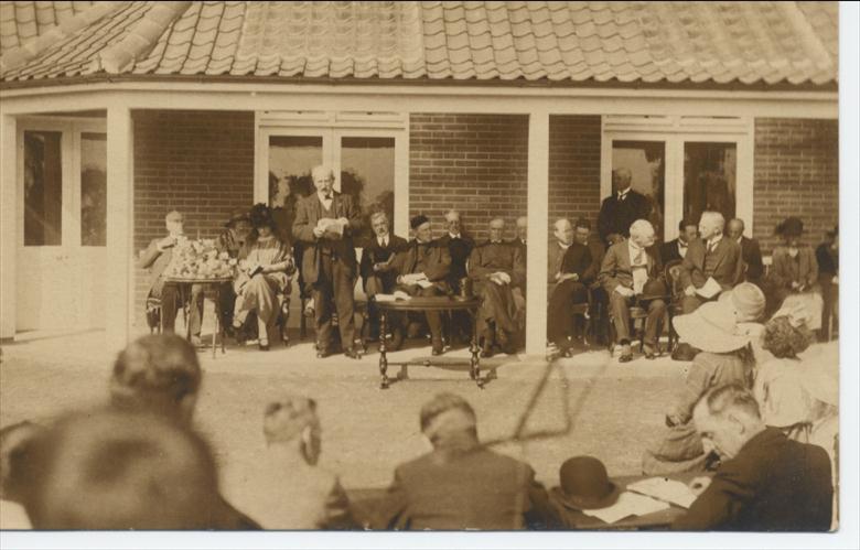 Opening the Cottage Hospital as a memorial of the Great War (North Walsham Archive) Photograph. Opening the Cottage Hospital as a memorial of the Great War (North Walsham Archive).