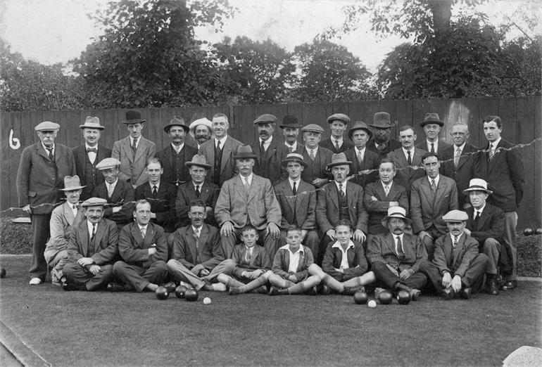 Photograph. Orchard Garden's Bowls Club (North Walsham Archive).