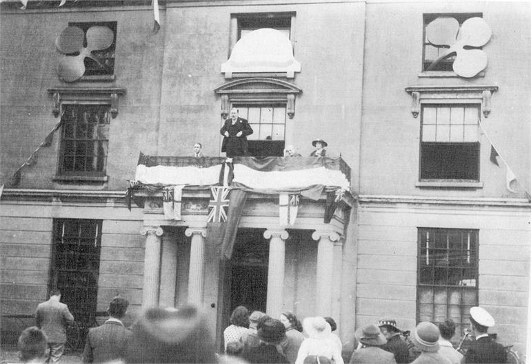 Photograph. Primrose League meeting at The Oaks c1920 (North Walsham Archive).